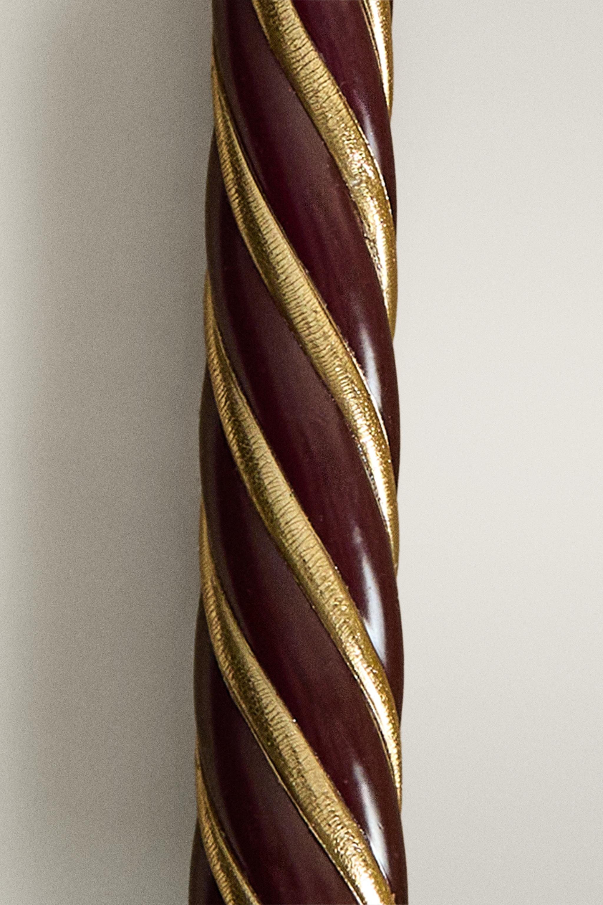DECORATIVE SPIRAL CHRISTMAS CANDLES (PACK OF 2)
