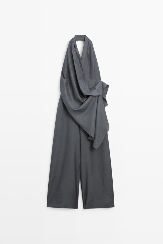 Asymmetric draped jumpsuit from Zara - $290