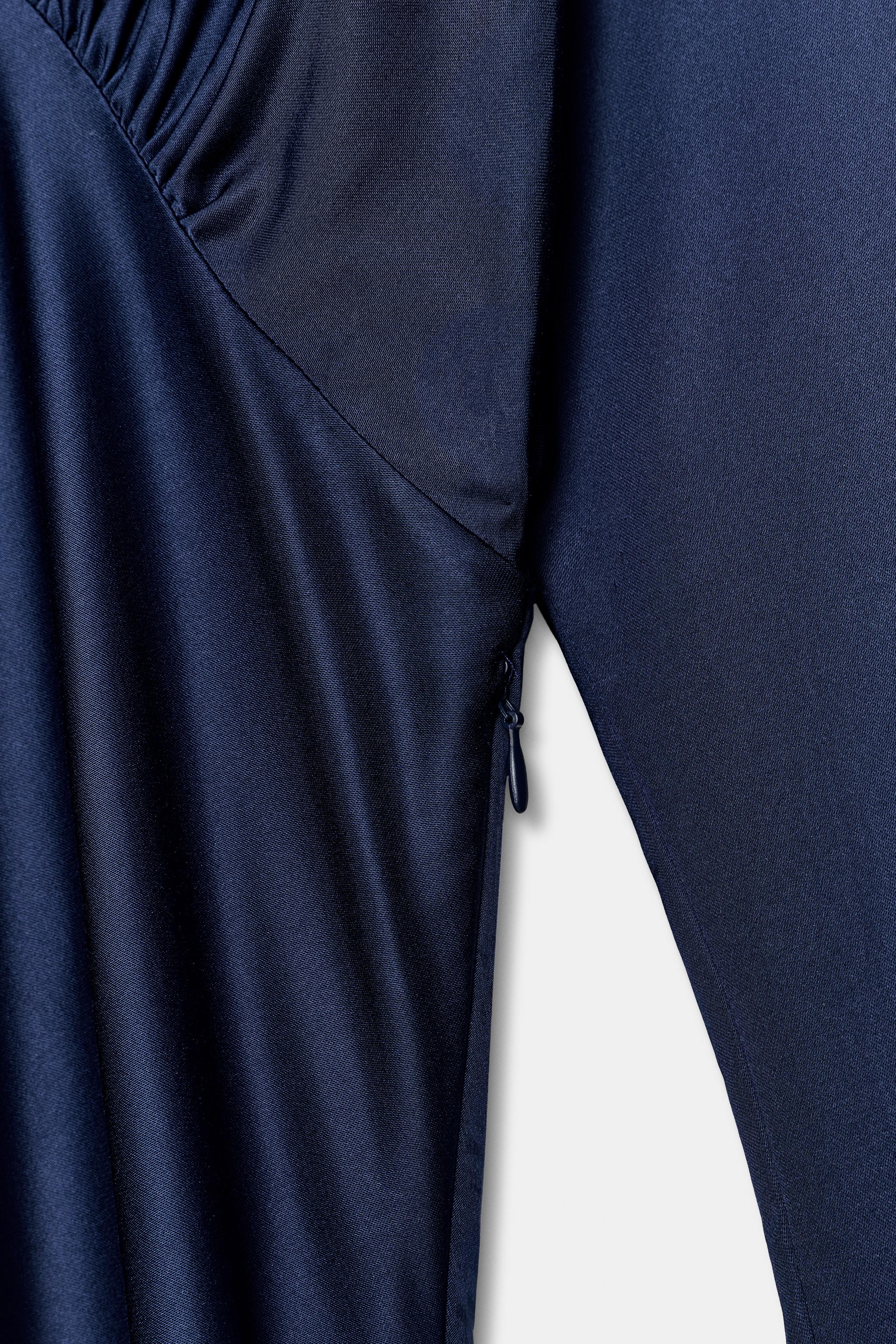 Женские платья Zara ZW COLLECTION SATIN EFFECT MAXI DRESS — фото 9