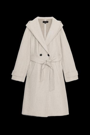 ABRIGO SOFT CAPUCHA - Beige de Zara - Imagen 0