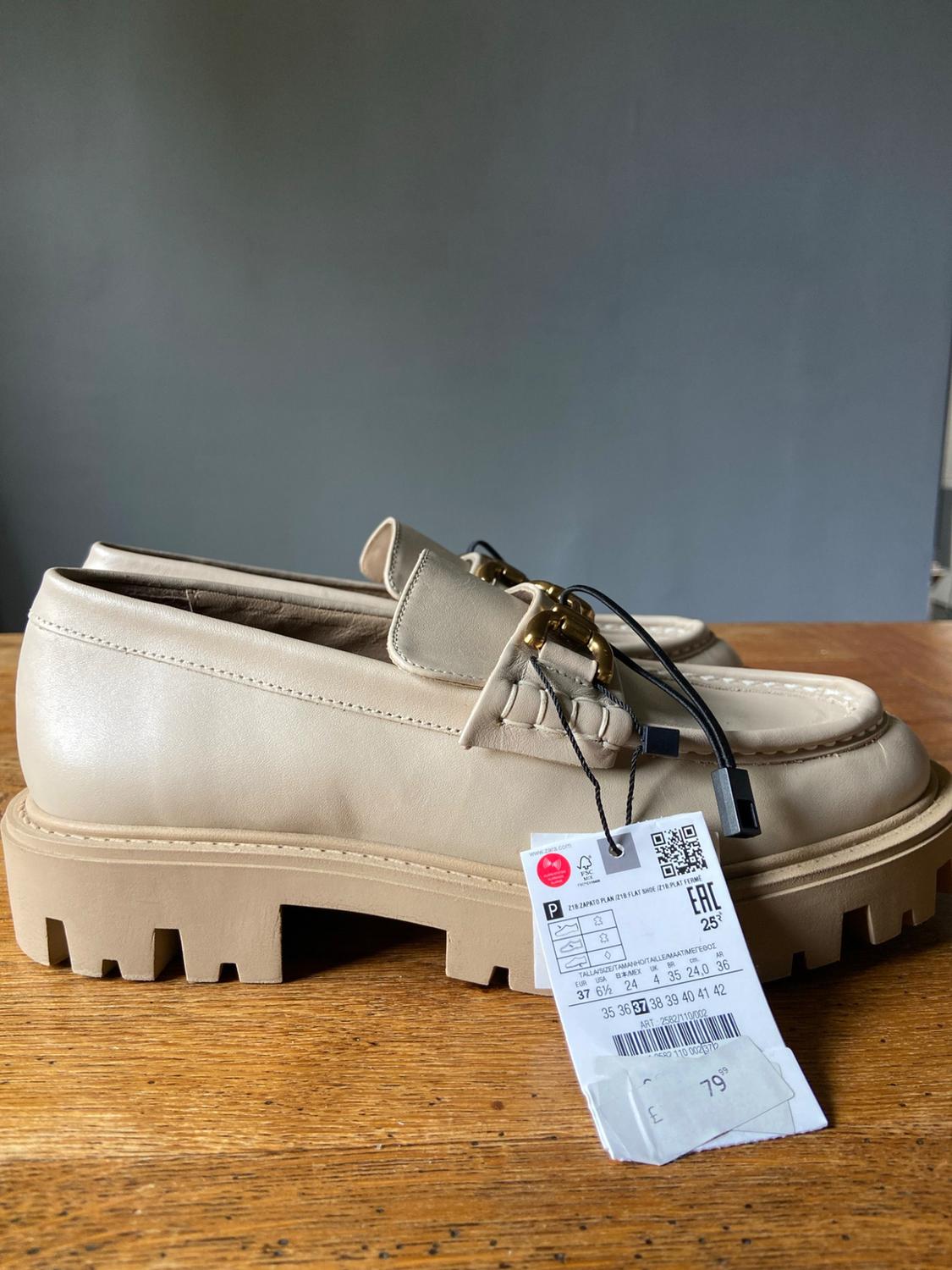 LEATHER TRACK SOLE LOAFERS WITH BUCKLE - Image 4