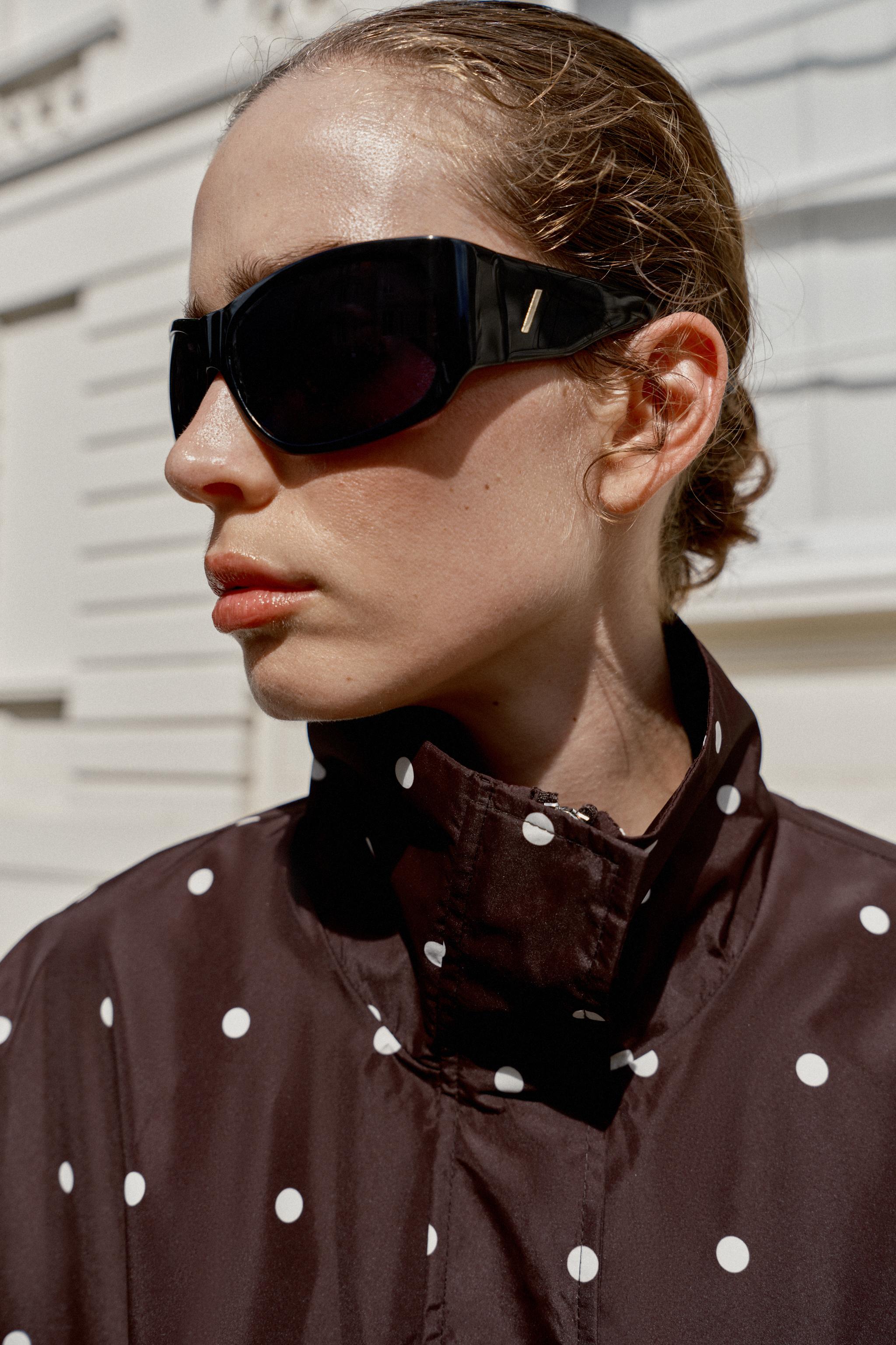 Женские куртки Zara POLKA DOT BOMBER JACKET — фото 3