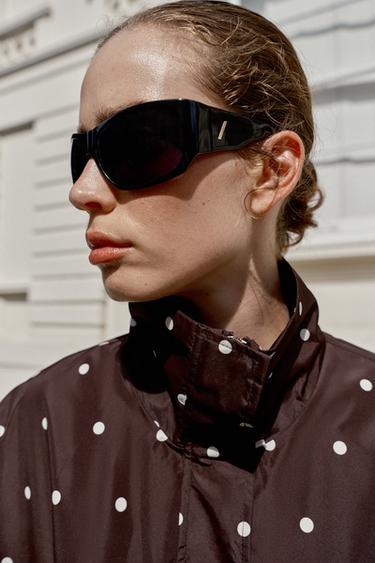 BLOUSON BOMBER À POIS - Marron chocolat de Zara - Image 2