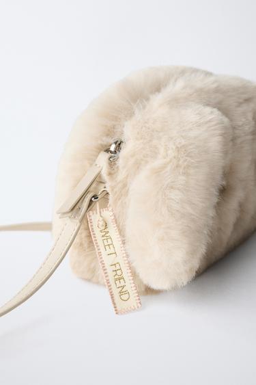 SAC BANDOULIÈRE LAPIN EN FAUSSE FOURRURE - Blanc écru de Zara - Image 2