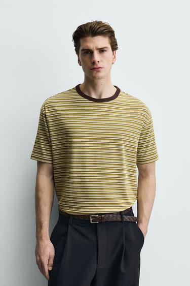 Zara REGULAR FIT STRIPED T-SHIRT - striped