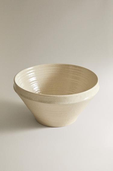 CERAMIC SALAD BOWL - Cream by Zara - Image 1