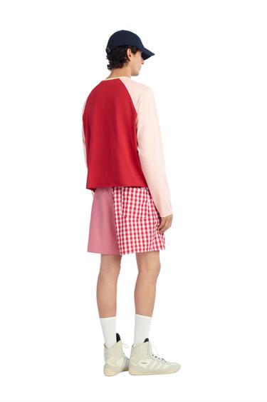 COLOUR BLOCK CROPPED FIT T-SHIRT - Pinks by Zara - Image 1
