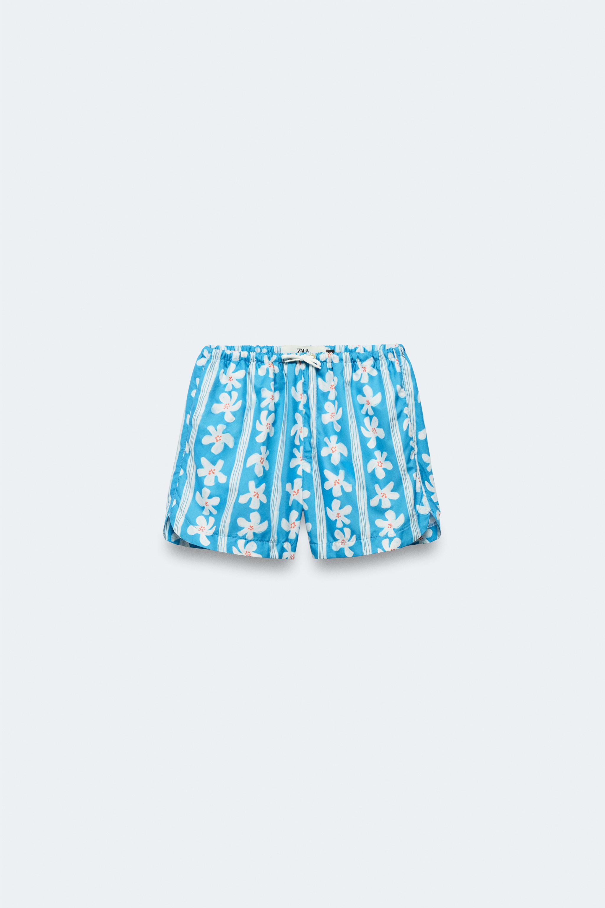 2-14 YEARS/ FLORAL PRINT SWIM SHORTS LIMITED EDITION - Light blue 2-14 YEARS/ FLORAL PRINT SWIM SHORTS LIMITED EDITION - Light blue