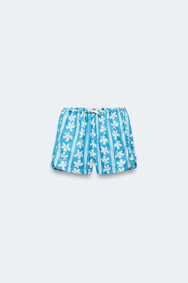 2-14 YEARS/ LIMITED EDITION FLORAL SWIM SHORTS - Light blue by Zara - Image 0