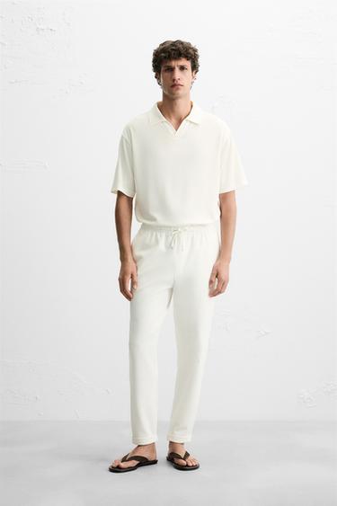 PANTALÓN CINTURA JOGGER EASY CARE - Blanco roto de Zara
