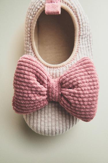 KIDS' BALLERINAS WITH BOW - Beige by Zara - Image 5