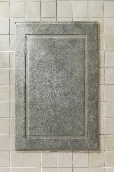 NON-SLIP SOFT TERRY BATH MAT - Greenish by Zara