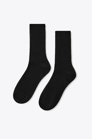Zara RIB SOCKS - Black