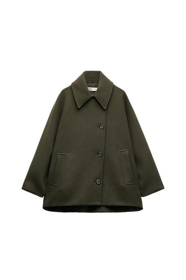ZW COLLECTION SHORT WOOL BLEND COAT