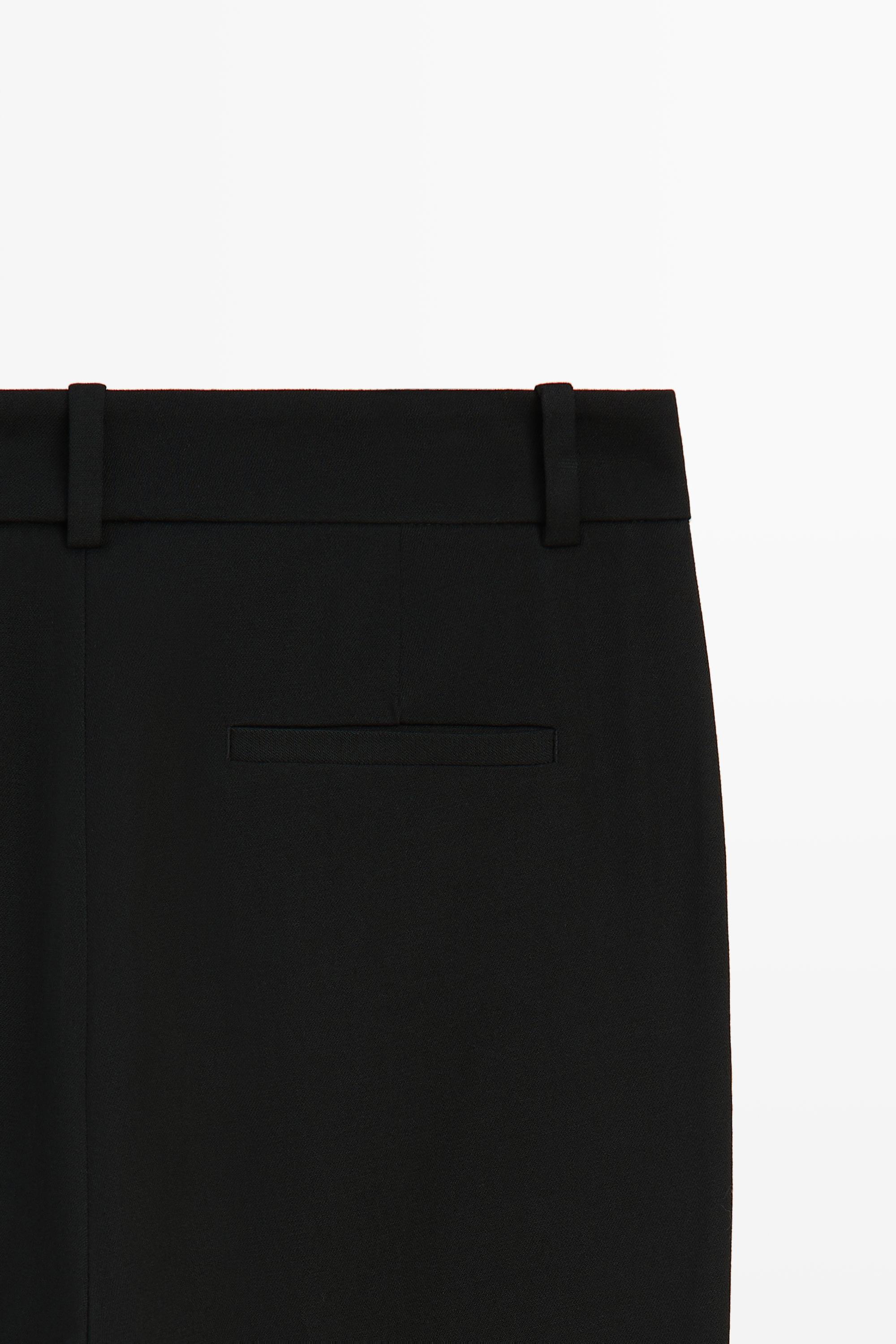 Stretch flare-fit wool-blend pants