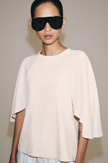 CONTRAST T-SHIRT - Pink by Zara