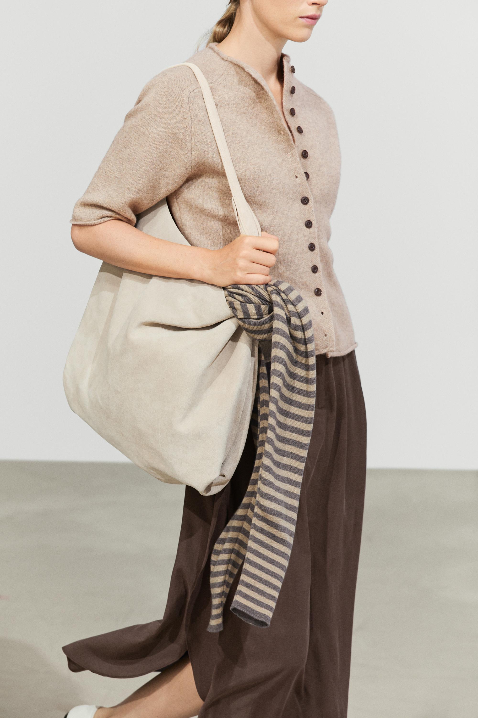 Cardigan en maille 100 % laine à col cheminée