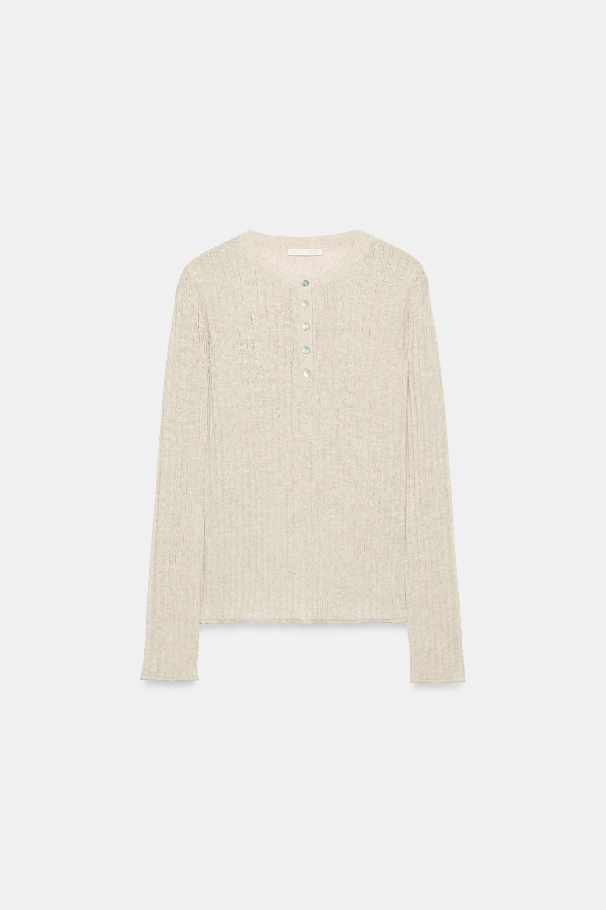 BUTTONED HENLEY T-SHIRT