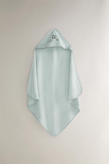 BABY-KAPUZENHANDTUCH TROPICAL SEA - Hellblau von Zara