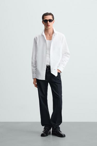 Zara TEXTURED SHIRT - White - Image 0