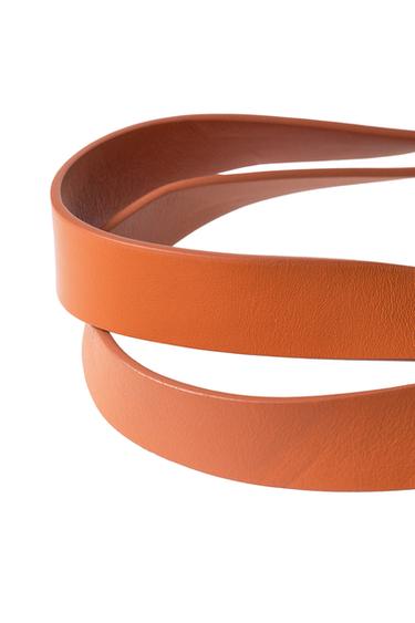 SAC SHOPPER EN CUIR - Orange de Zara - Image 2