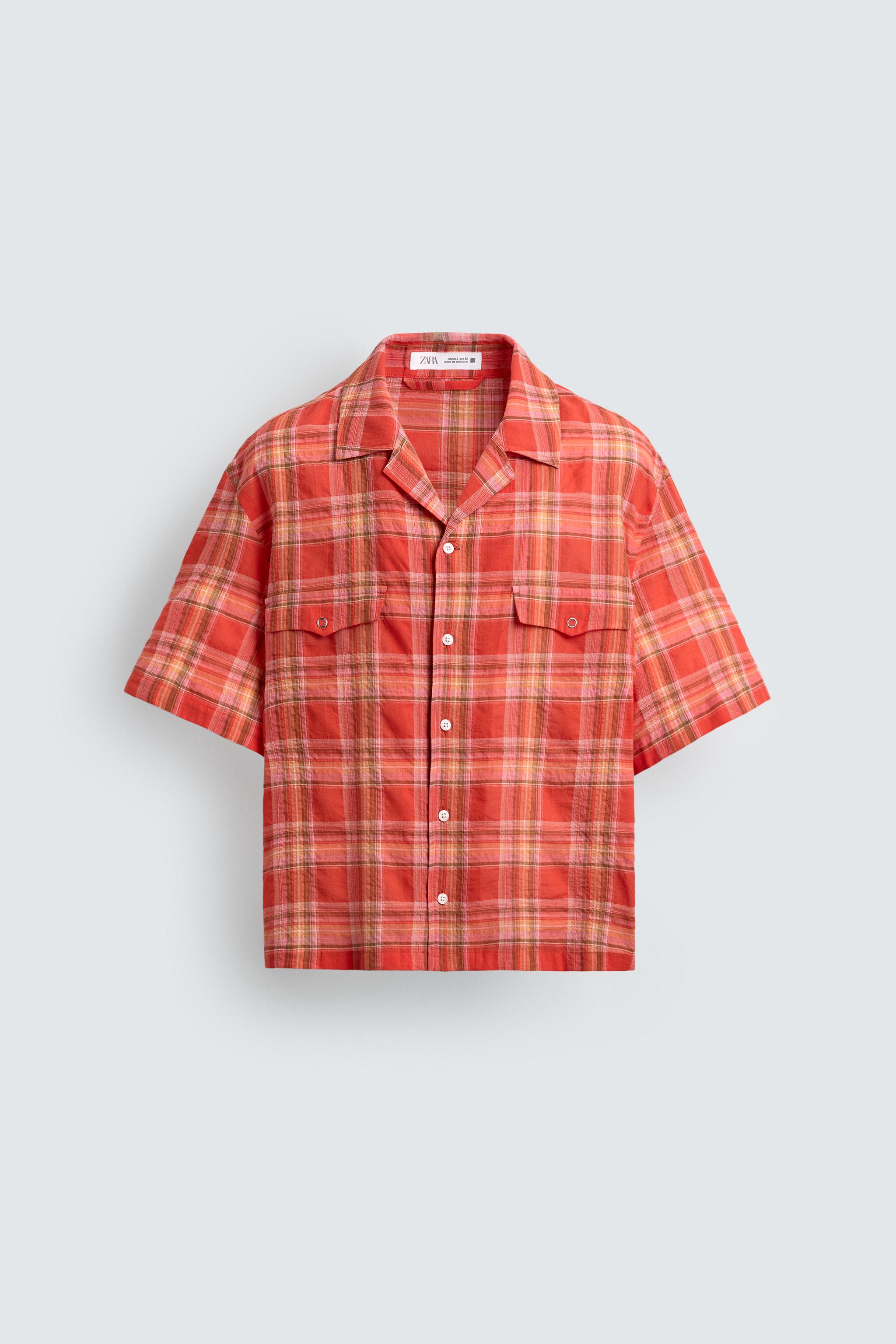 RELAXED FIT PLAID SHIRT