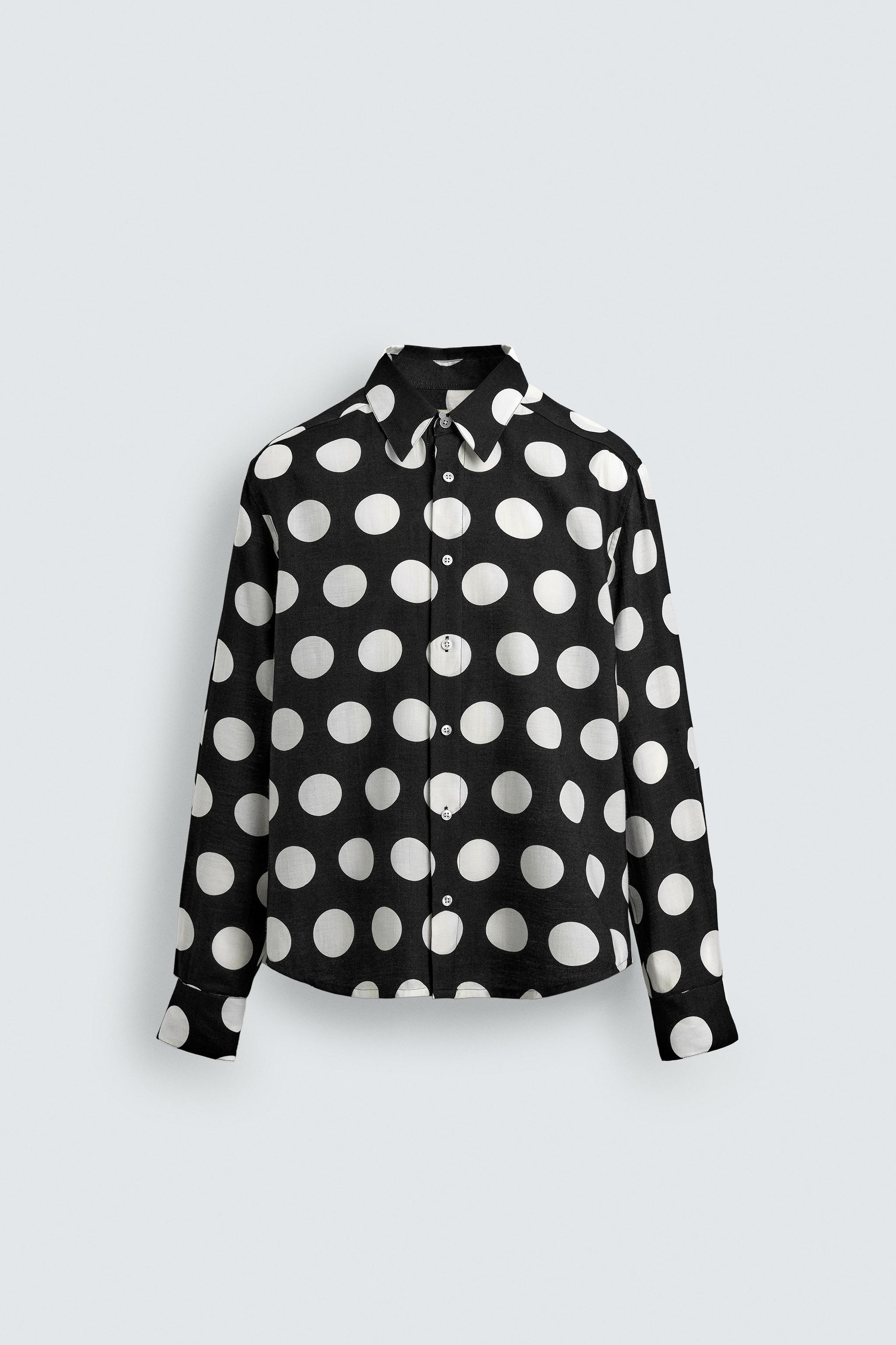 POLKA DOT SHIRT HARRY LAMBERT FOR ZARA X DISNEY - Black | ZARA Canada