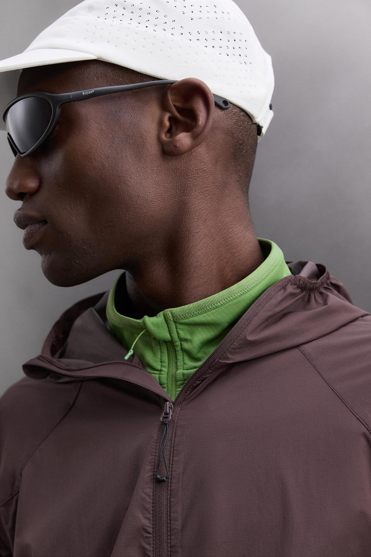 Мужская куртка Zara Technical Wind-Resistant, цвет: Баклажановый — фото 5