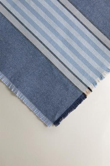 PACK OF THE STRIPED DYED THREAD NAPKINS (pack of 2) - Blue by Zara - Image 2