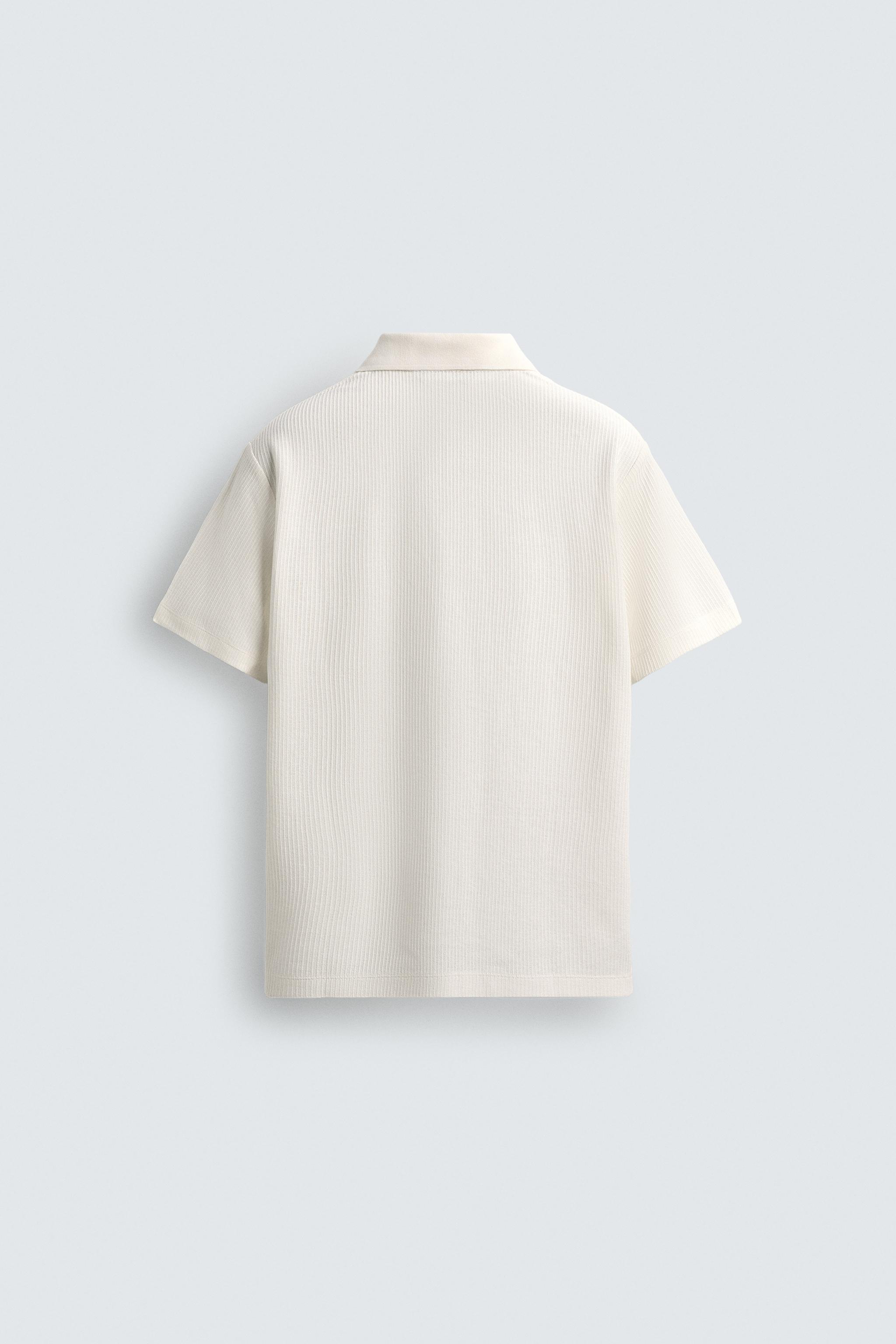 POLO REGULAR FIT EN COTON STRUCTURÉ