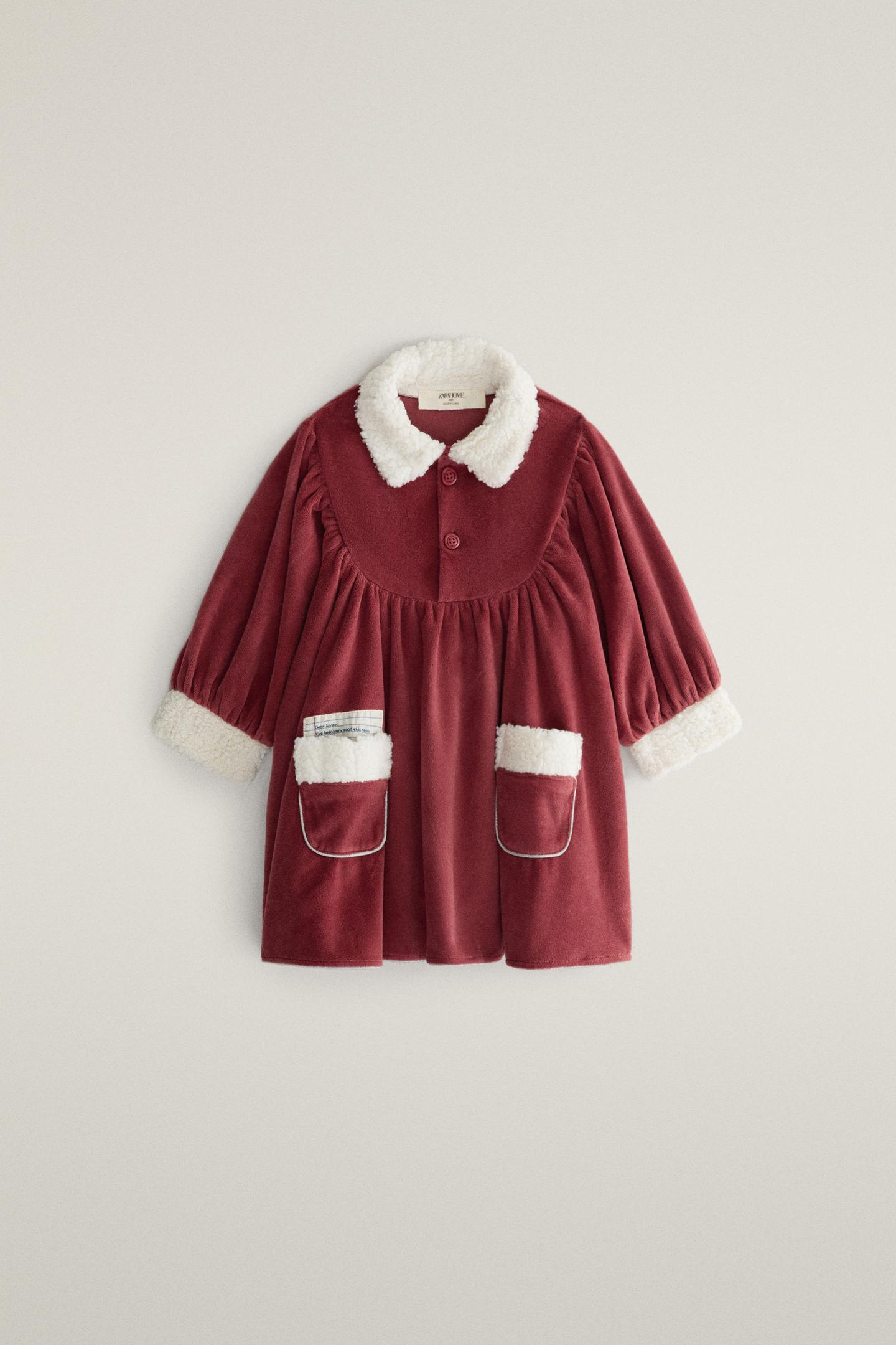Детское платье Zara Mrs. Claus Christmas, цвет: Красный