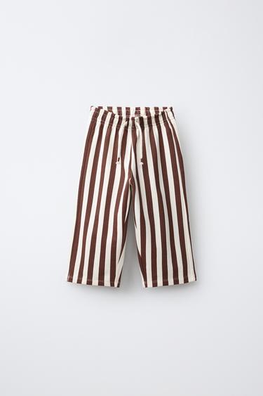 STRIPED PLUSH CULOTTES - Chocolate by Zara - Image 0