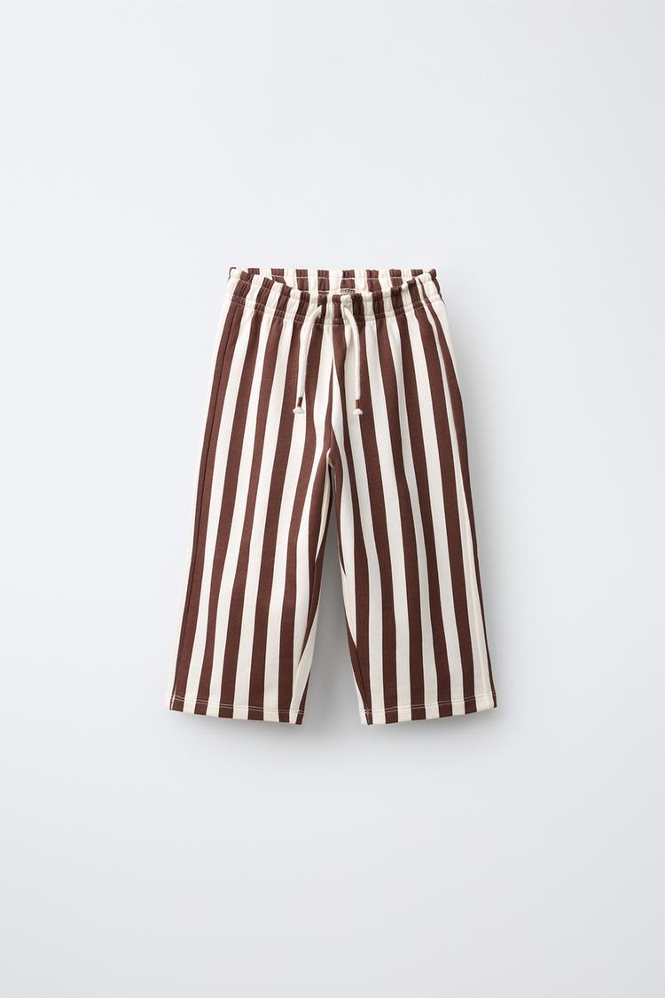 PANTALÓN WIDE LEG FELPA RAYAS