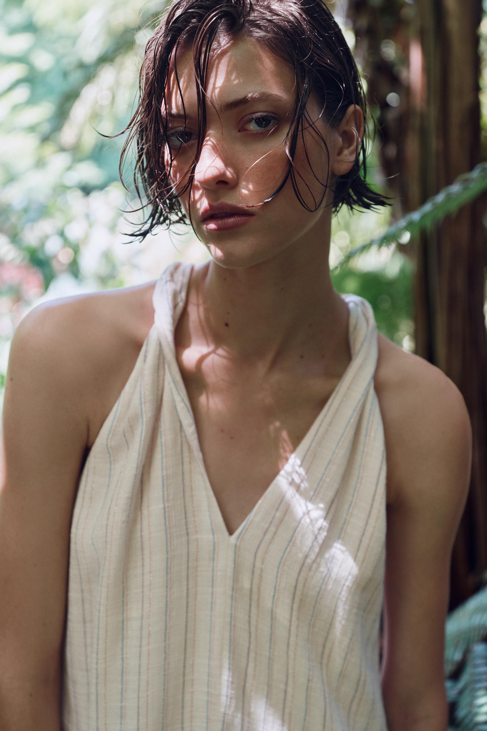 Женские платья Zara METALLIC THREAD STRIPED LONG DRESS — фото 3