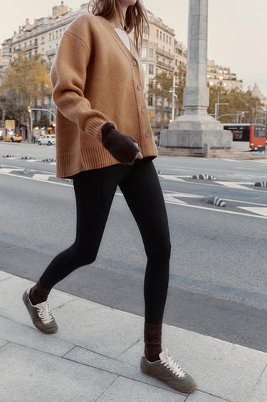 LONG KNIT MITTENS - Brown by Zara - Image 2