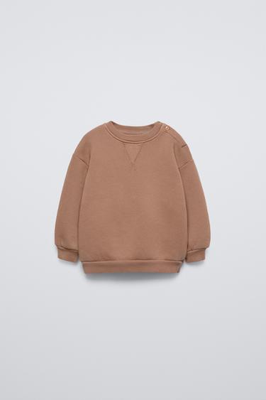 PLAIN SWEATSHIRT - Brown by Zara