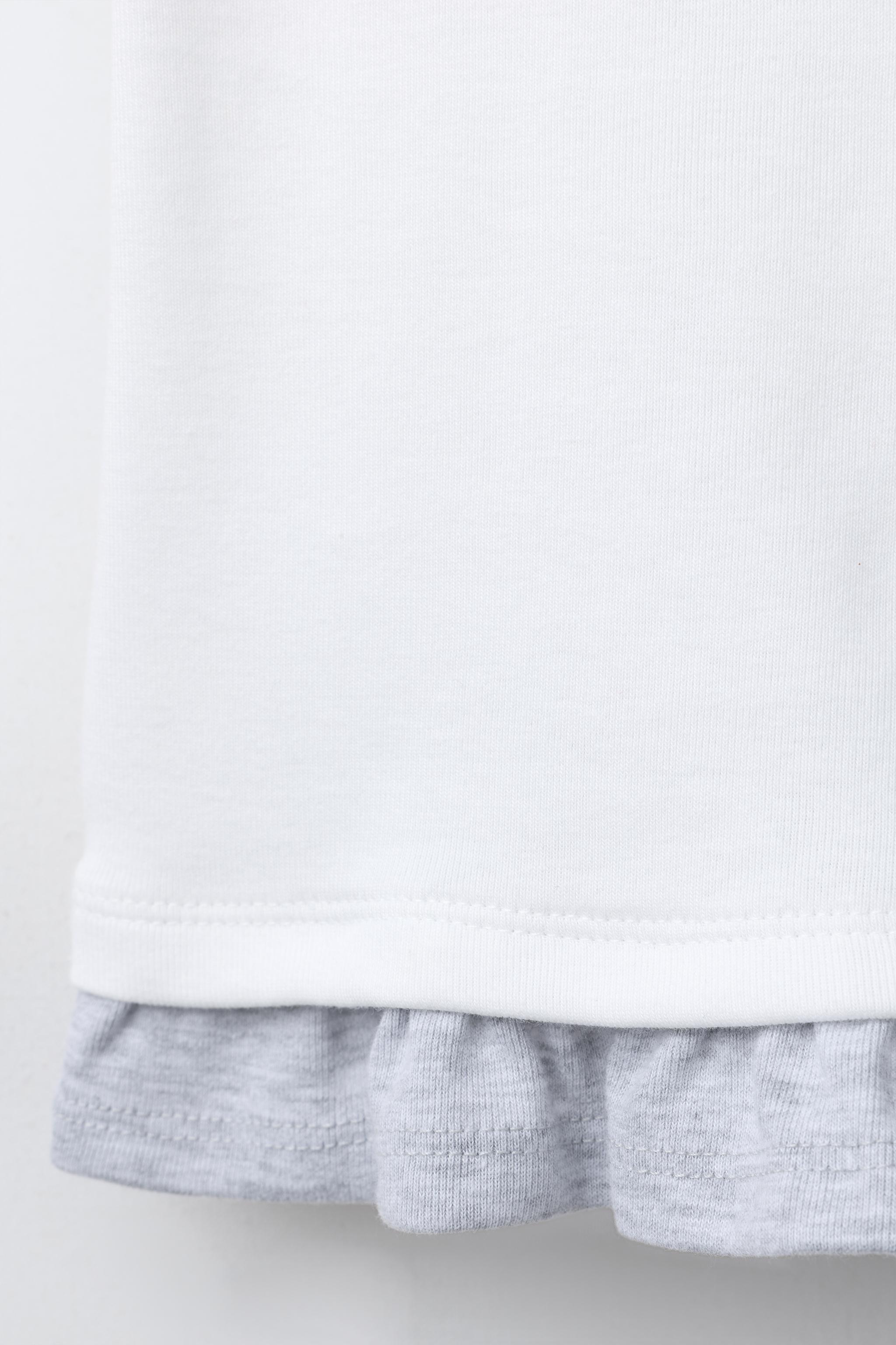 EMBROIDERED STAR DOUBLE COLLAR T-SHIRT