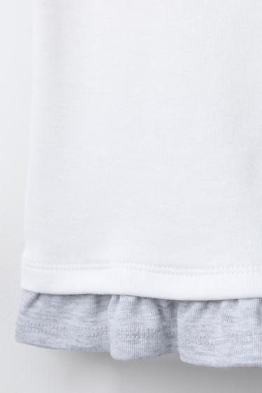 EMBROIDERED STAR T-SHIRT WITH MOCK COLLAR - White by Zara - Image 3