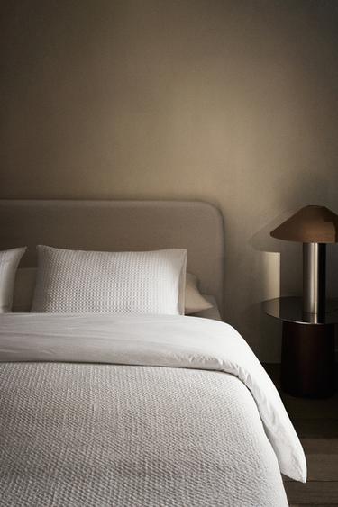 WAFFLE-KNIT DUVET COVER - White by Zara