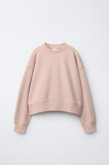 Zara BASIC JOGGING SWEATSHIRT - Pink