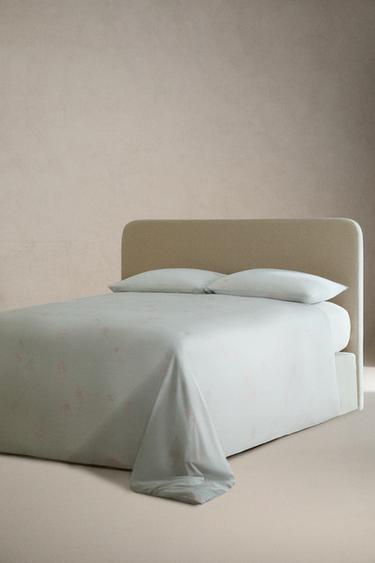 ENSEMBLE HOUSSE DE COUETTE ET TAIE D’OREILLER FLEUR - Vert d'eau de Zara - Image 1