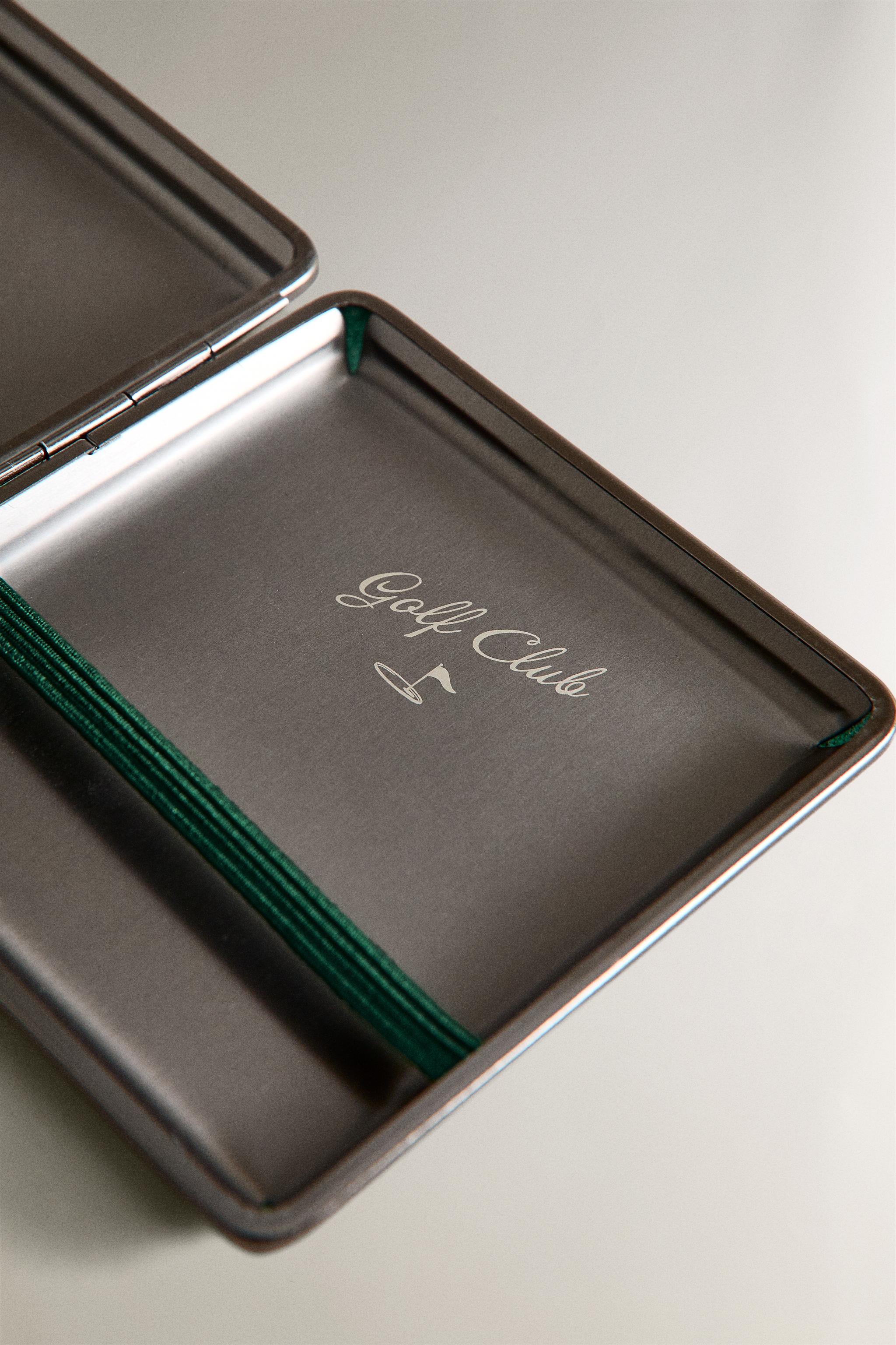 GREEN LEATHER CIGARETTE CASE