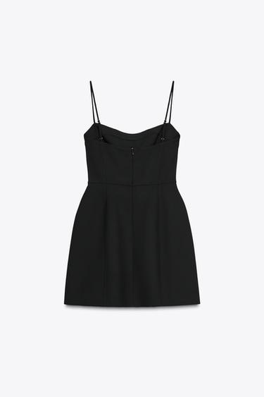 VOLUMINOUS SHORT DRESS - Black by Zara - Image 8