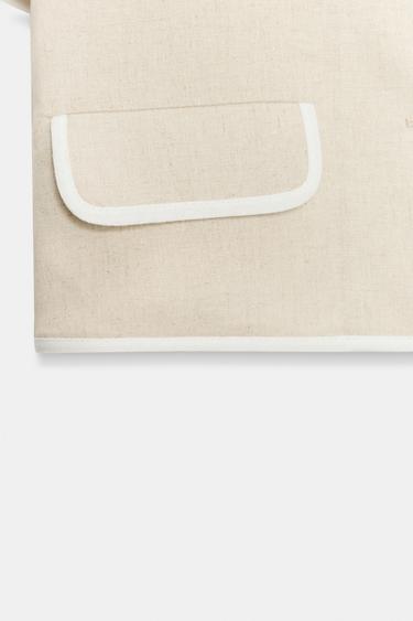 SHORT SLEEVE BLAZER WITH CONTRAST TRIMS - Light beige by Zara - Image 7