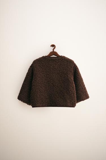 ZARA TIMELESS - FAUX SHEARLING JACKET - Chocolate by Zara