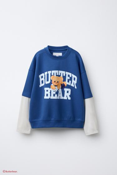 BUTTERBEAR © DOUBLE SLEEVE SWEATSHIRT - Blue by Zara