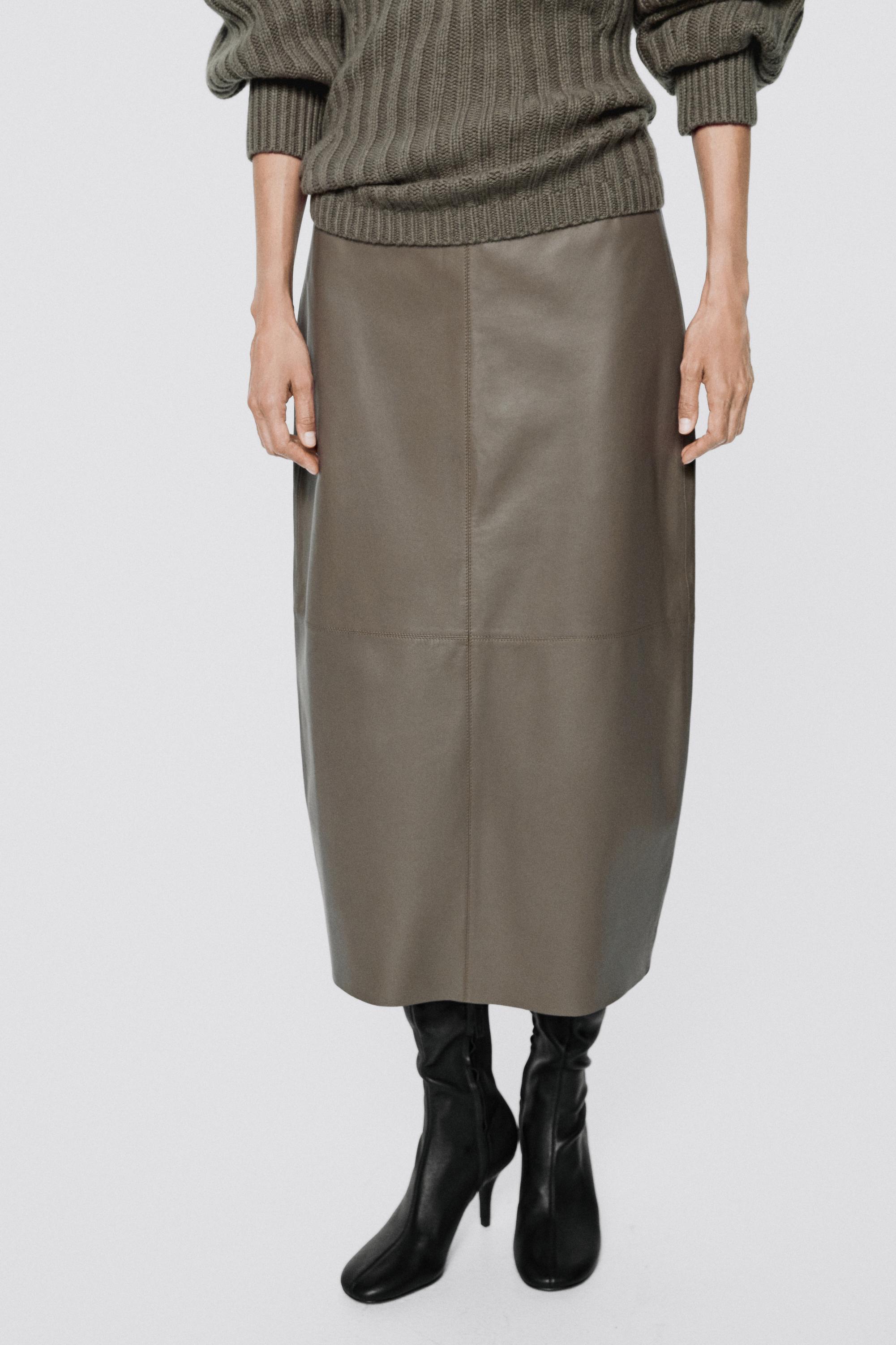 Midi pencil leather skirt - LIMITED EDITION