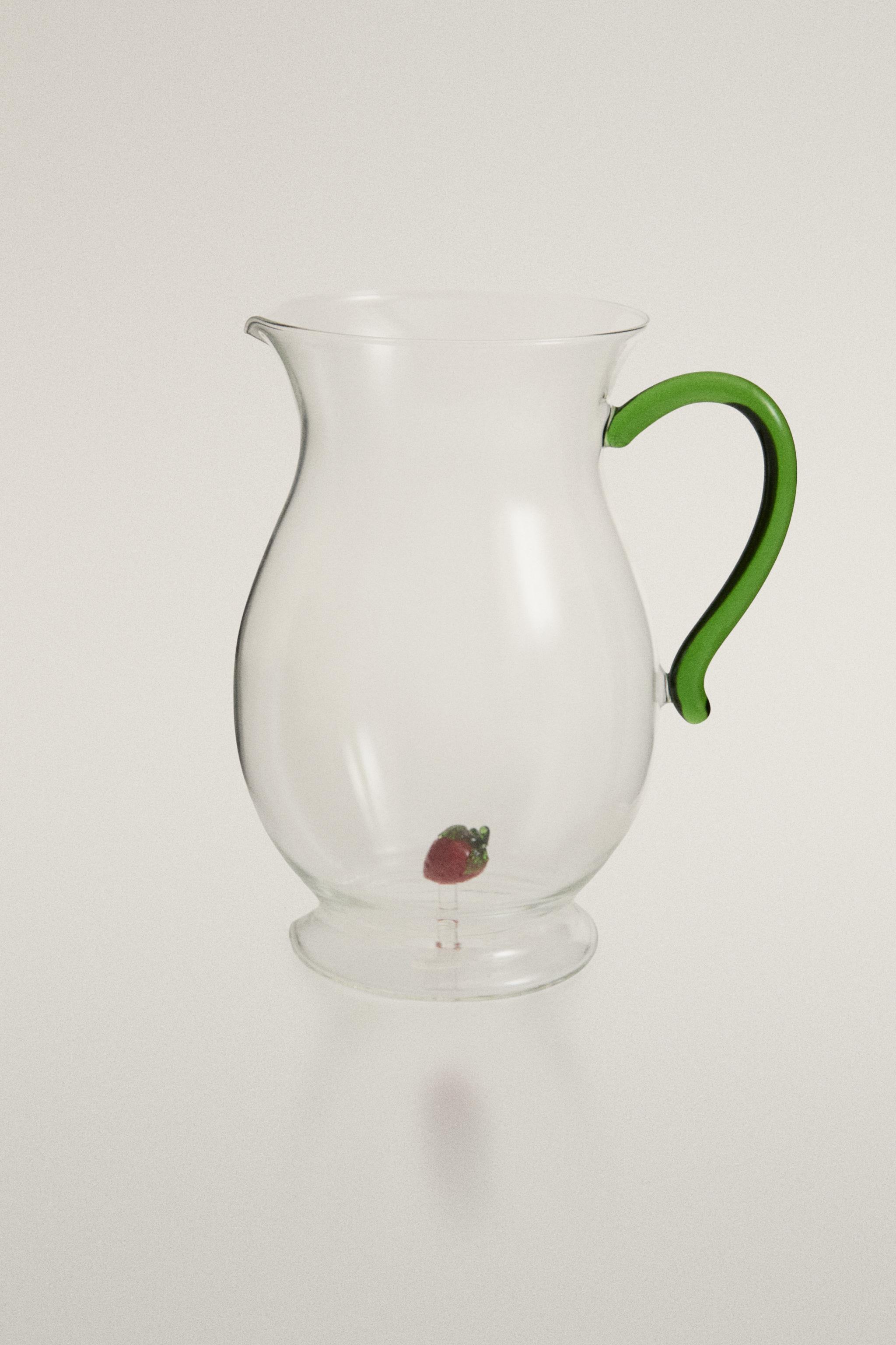 STRAWBERRY BOROSILICATE PITCHER — Green