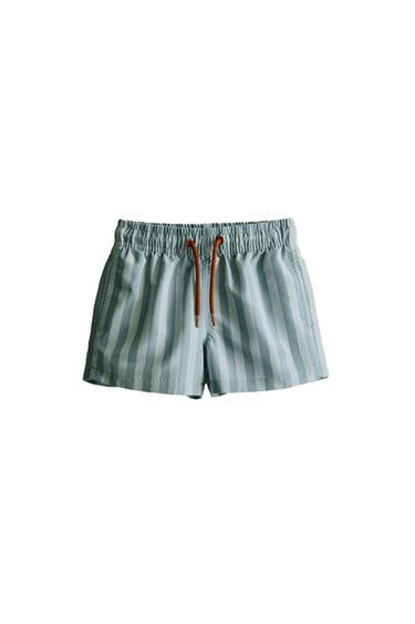 KIDS' STRIPED SWIMMING TRUNKS - Blue by Zara