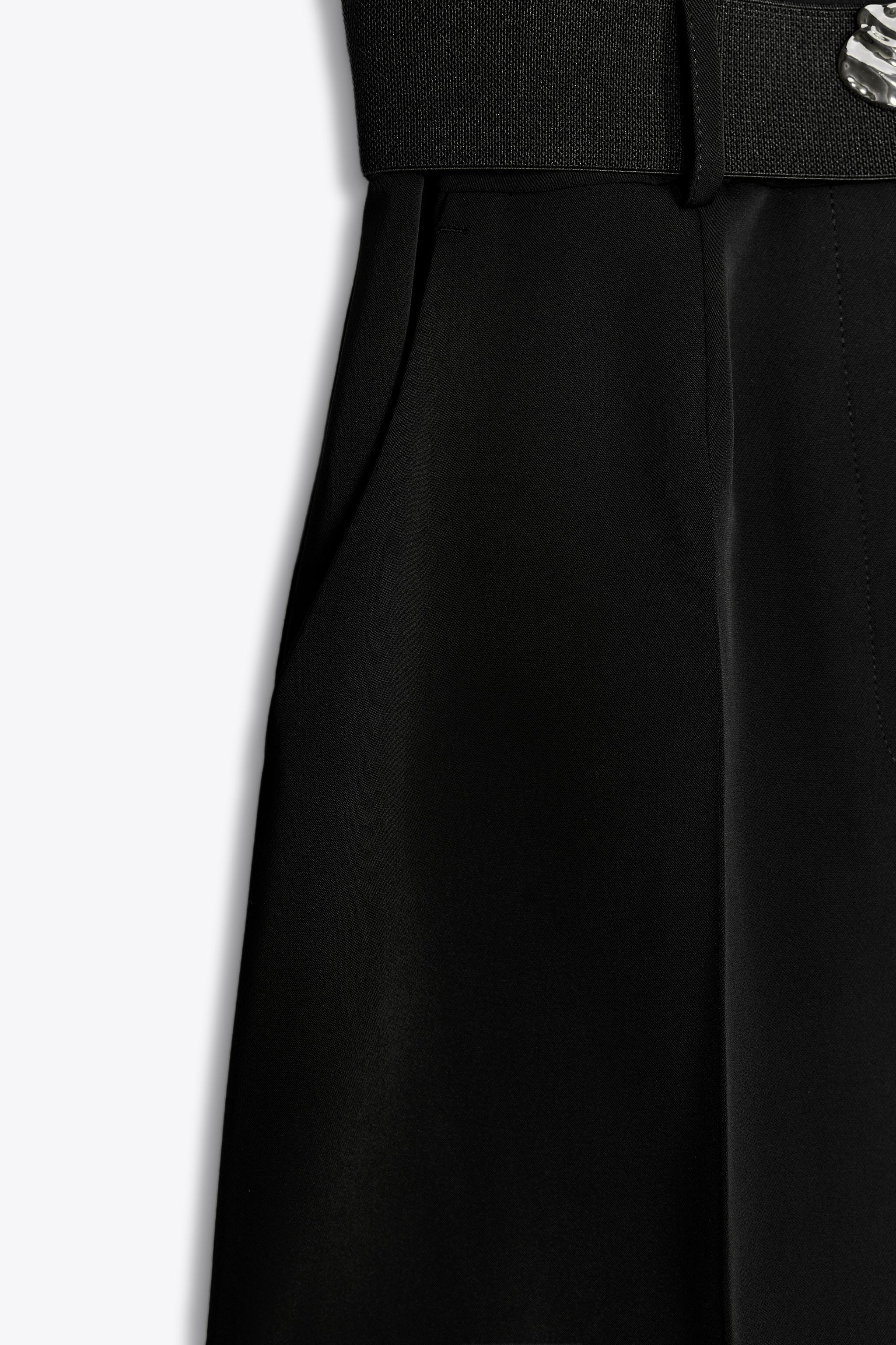 ZARA クレープジャンプスーツ、ベルト付き 3279/782 クレープジャンプスーツ、ベルト付き - ブラック | ZARA Japan